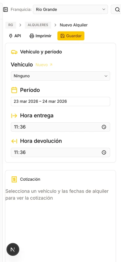 Emails SMTP en CarRent en iPhone